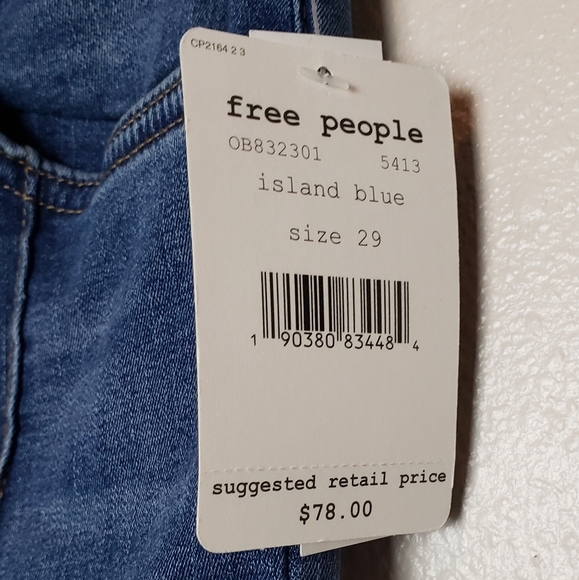 Free People High Waist Pintuck Skinny Jean - Picture 6 of 9